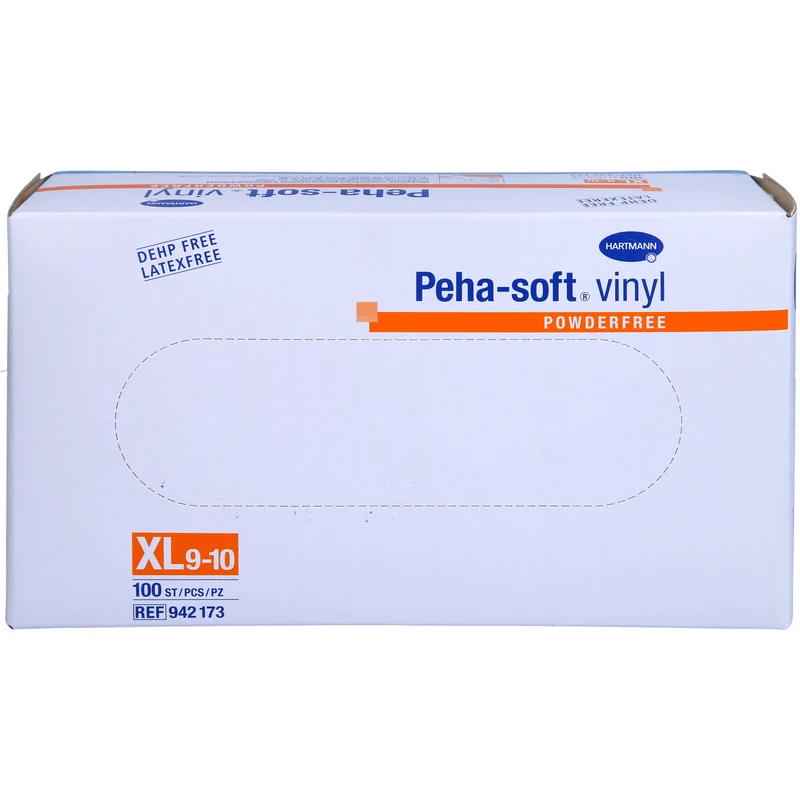 Peha-soft vinyl puderfrei Untersuchungshandschuhe Gr. XL 9 - 10, 100 St. Handschuhe