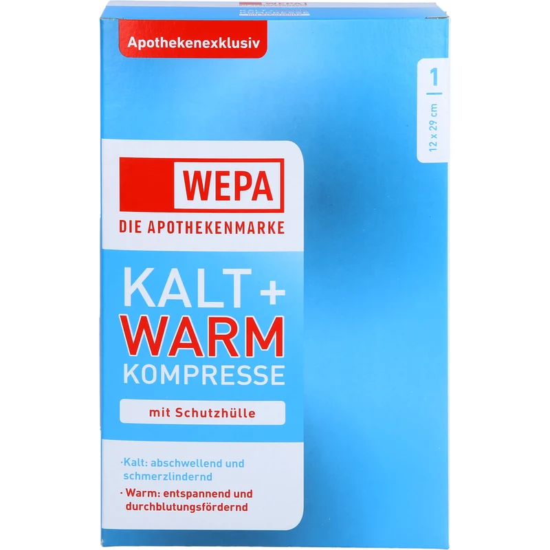 WEPA Kalt + Warm Kompresse mit Schutzhülle 12 x 29 cm, 1 St. Kompressen