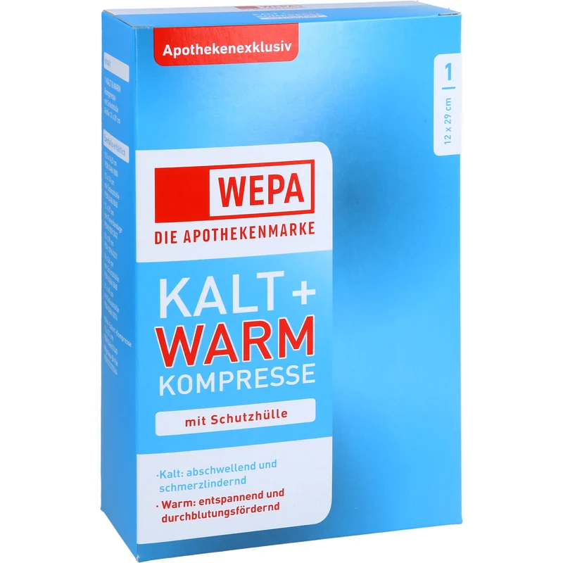 WEPA Kalt + Warm Kompresse mit Schutzhülle 12 x 29 cm, 1 St. Kompressen