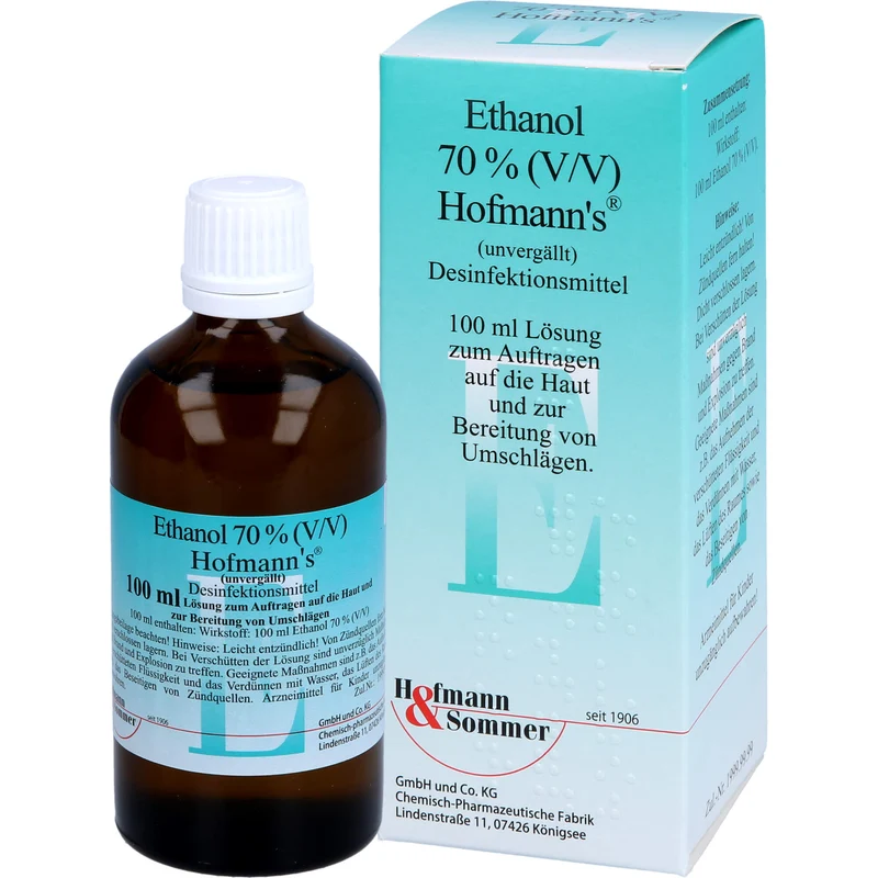 Hofmann's Ethanol 70% (V/V) Desinfektionsmittel, 100 ml Lösung