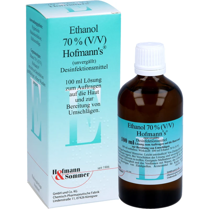 Hofmann's Ethanol 70% (V/V) Desinfektionsmittel, 100 ml Lösung