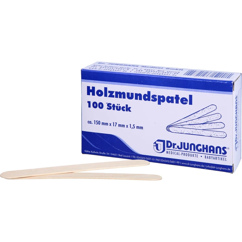 DR. JUNGHANS Holzmundspatel 15 cm, 100 St. Holzspatel