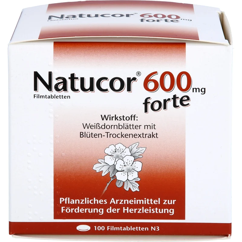 Natucor 600 mg forte Filmtabletten zur Förderung der Herzleistung, 100 St. Tabletten