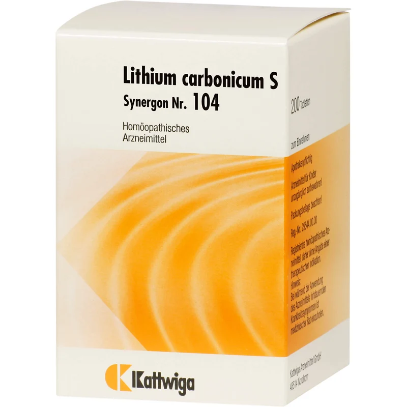 Synergon Komplex 104 Lithium carbonicum S Tbl., 200 St. Tabletten