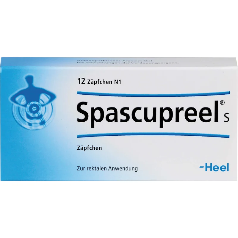Spascupreel S, Zäpfchen für Erwachsene und Kinder ab 6 Jahren, 12 St. Zäpfchen