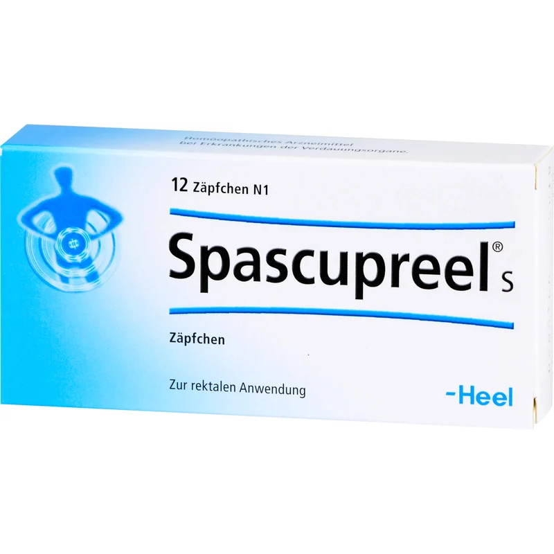 Spascupreel S, Zäpfchen für Erwachsene und Kinder ab 6 Jahren, 12 St. Zäpfchen