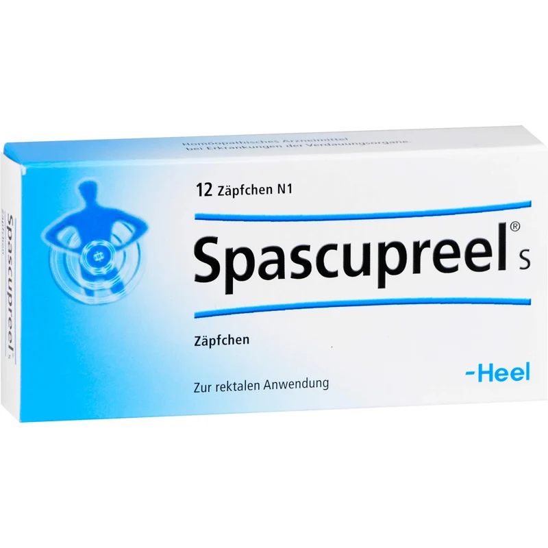 Spascupreel S, Zäpfchen für Erwachsene und Kinder ab 6 Jahren, 12 St. Zäpfchen