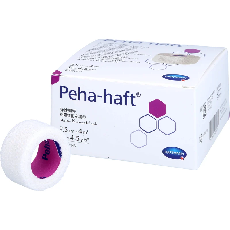 Peha-haft Latexfrei Fixierbinde 2,5cmx4m, 8 St. Packung