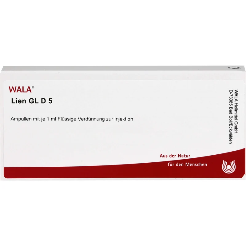 WALA Lien Gl D5 flüssige Verdünnung, 10 St. Ampullen