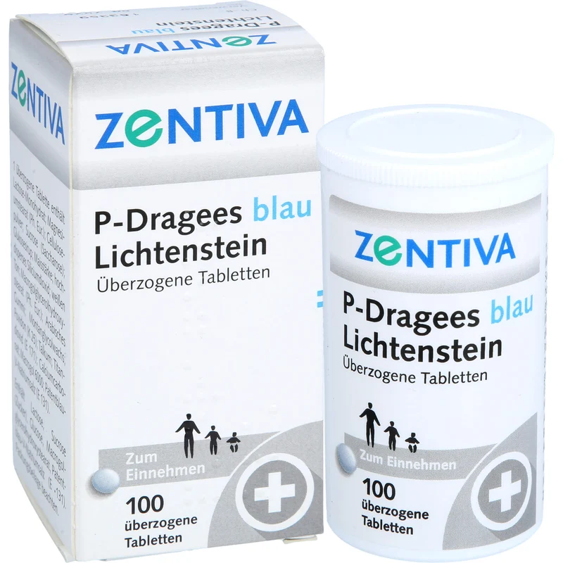 P-Dragees blau Lichtenstein, Überzogene Tabletten, 100 St UTA