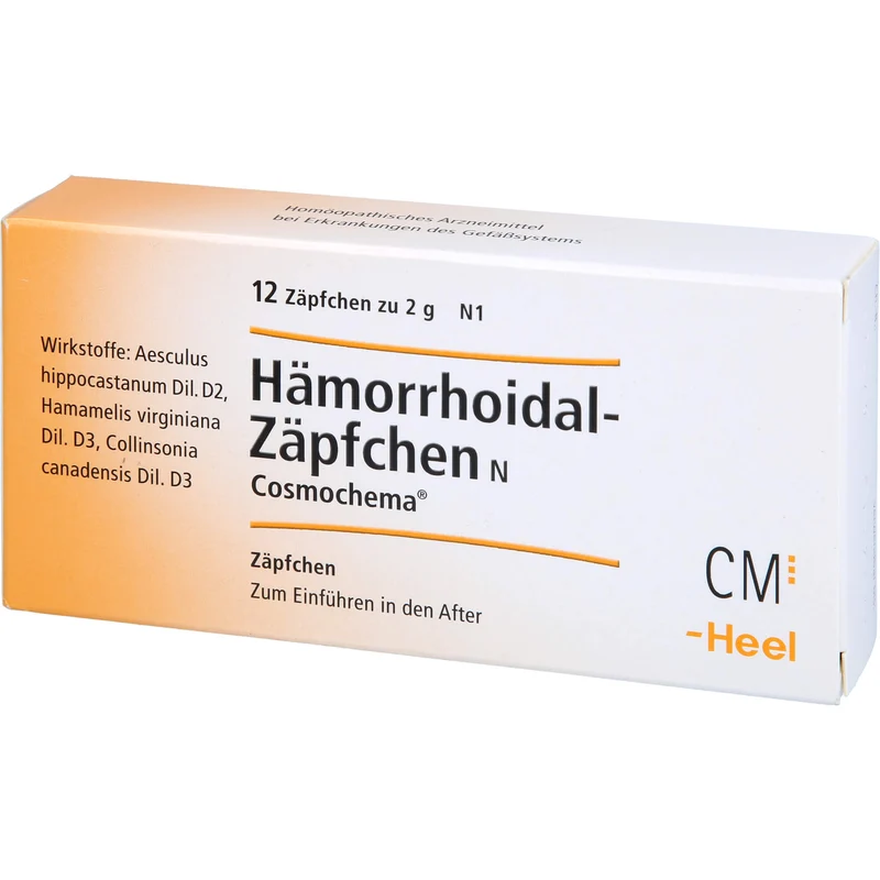 Hämorrhoidal Zäpfchen N Cosmochema, 12 St. Zäpfchen