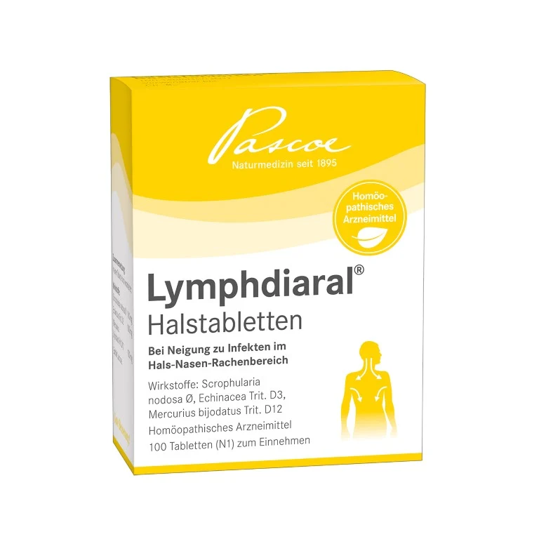 Lymphdiaral Halstabletten bei Neigung zu Infekten im Hals-Nasen-Rachenbereich, 100 St. Tabletten