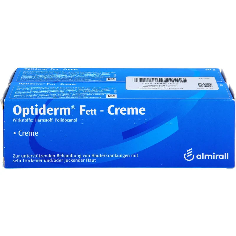 Optiderm Fettcreme bei sehr trockener und/oder juckender Haut, 100 g Creme