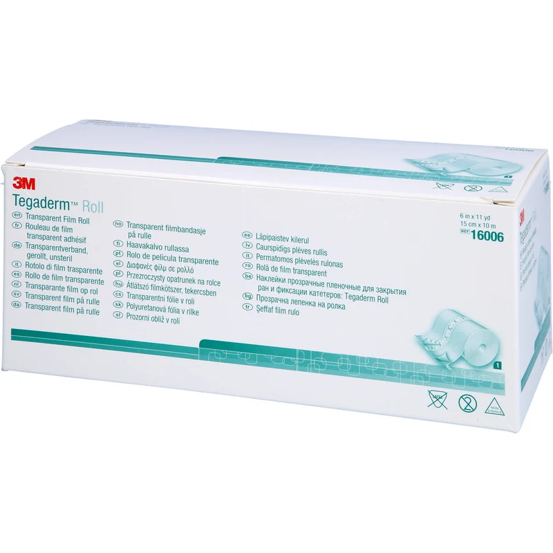 3M Tegaderm Rolle unsteriler Transparentverband 15 cm x 10 m, 1 St. Pflaster