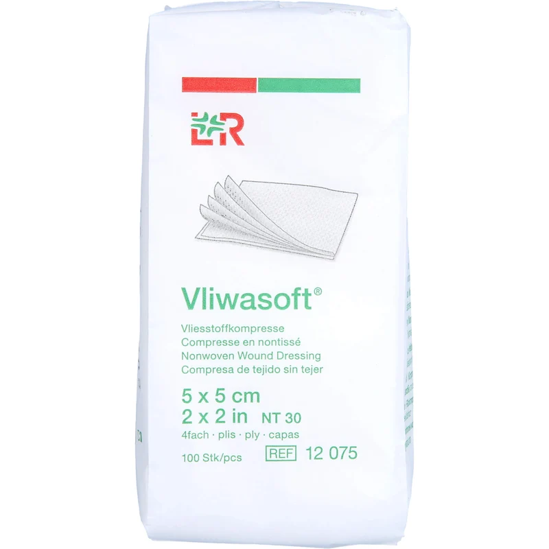 Vliwasoft Vliesstoffkompresse 5x5cm, 100 St. Kompressen