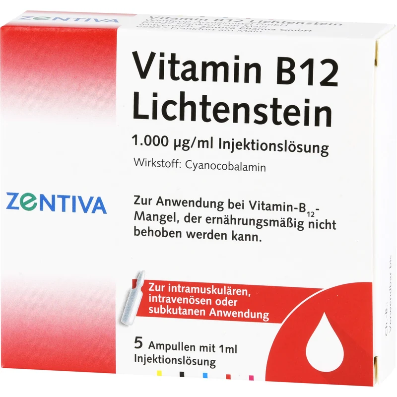 Vitamin B 12 Lichtenstein 1.000 µg/ml Injektionslösung, 5 St. Ampullen
