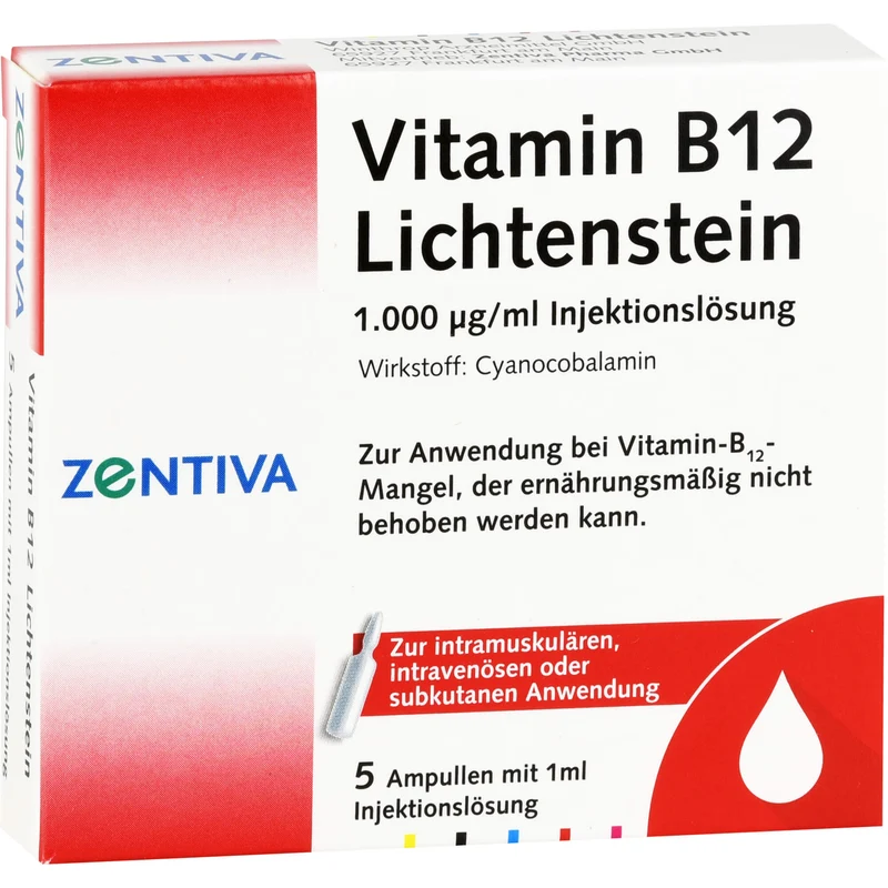 Vitamin B 12 Lichtenstein 1.000 µg/ml Injektionslösung, 5 St. Ampullen