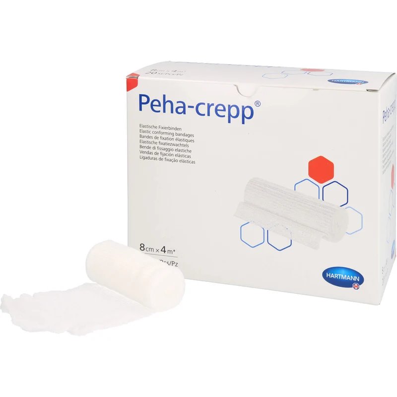 PEHA CREPP superelastische Fixierbinde 8 cm x 4 m, 20 St. Packung