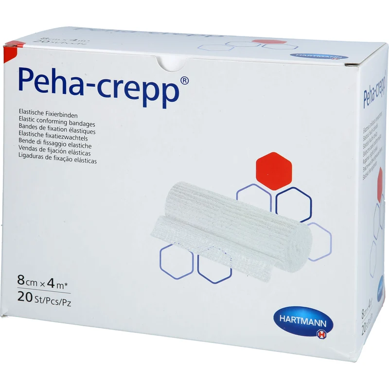 PEHA CREPP superelastische Fixierbinde 8 cm x 4 m, 20 St. Packung