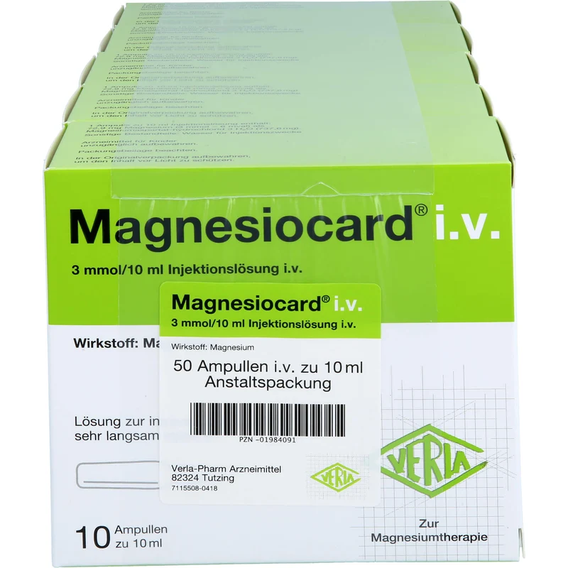 Magnesiocard i.v., Injektionslösung, 50 St. Ampullen