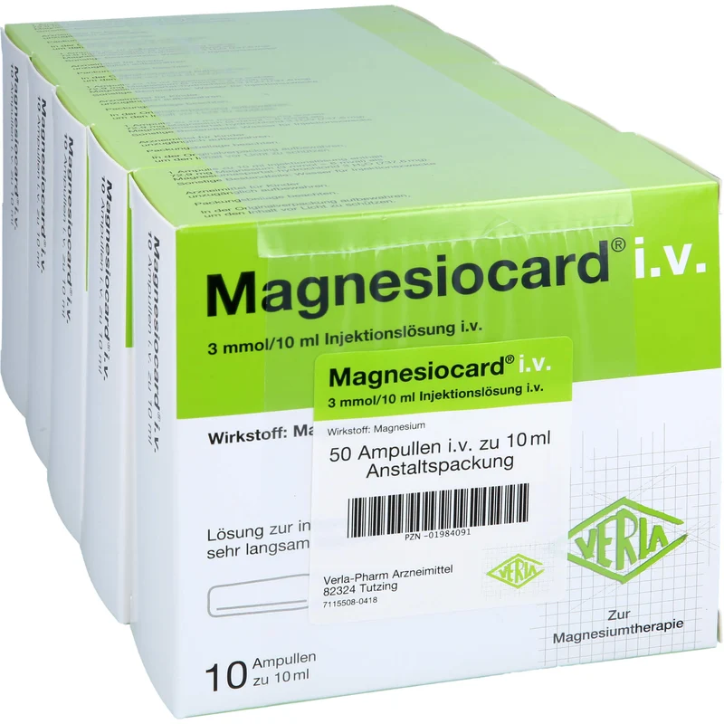 Magnesiocard i.v., Injektionslösung, 50 St. Ampullen