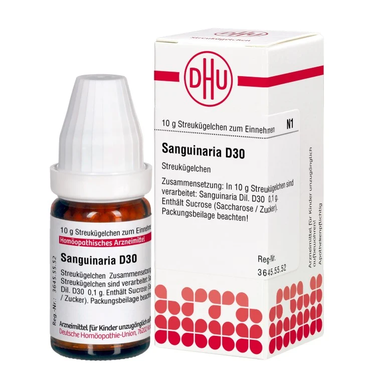 Sanguinaria D30 DHU Globuli, 10 g Globuli