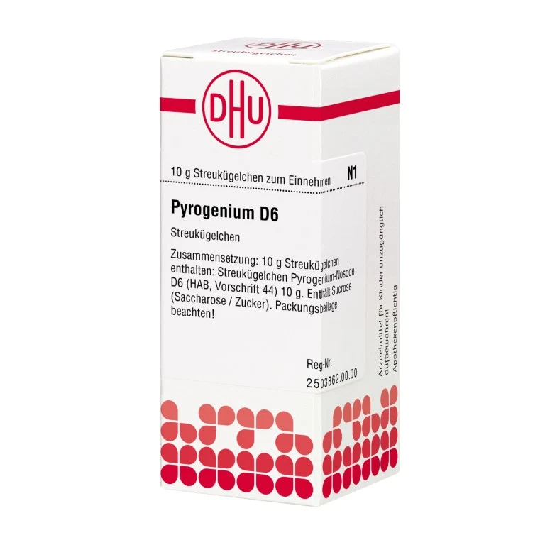 Pyrogenium D6 DHU Globuli, 10 g Globuli