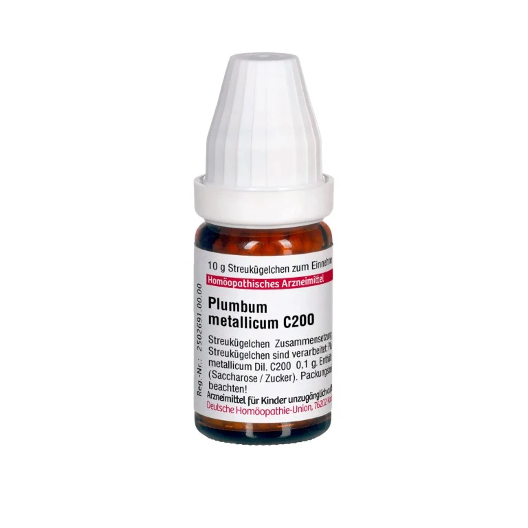 Plumbum metallicum C200 DHU Globuli, 10 g Globuli