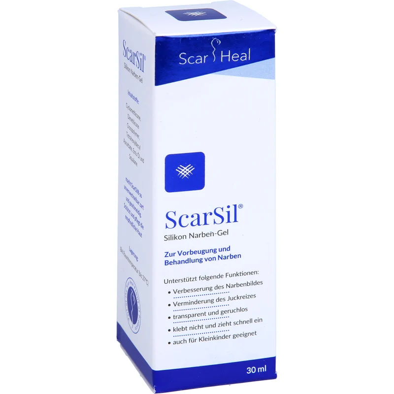 ScarSil Silikon Narben-Gel zur Vorbeugung und Behandlung von Narben, 30 ml Gel
