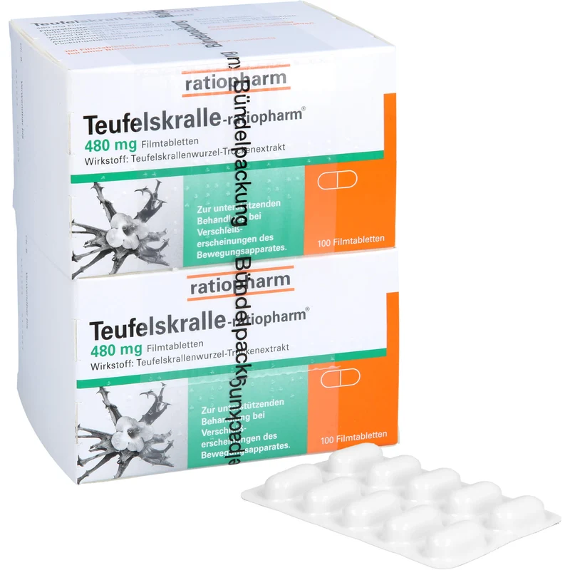 Teufelskralle-ratiopharm Filmtabletten bei Verschleißerscheinungen des Bewegungsapparates, 200 St. Tabletten
