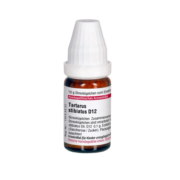 Tartarus stibiatus D12 DHU Globuli, 10 g Globuli