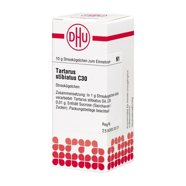 Tartarus stibiatus C30 DHU Globuli, 10 g Globuli