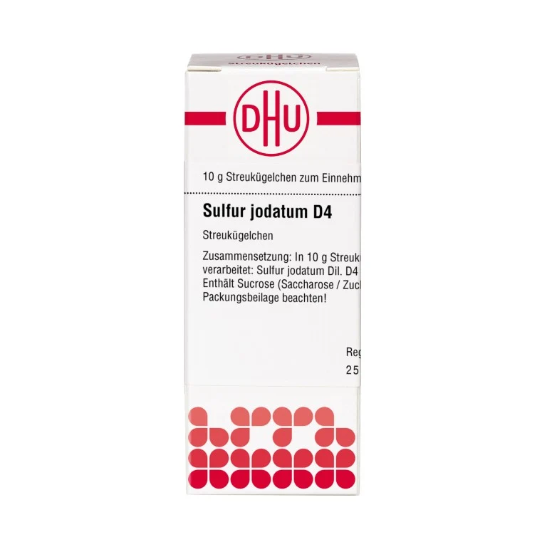 Sulfur jodatum D4 DHU Globuli, 10 g Globuli