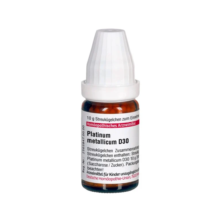 Platinum metallicum D30 DHU Globuli, 10 g Globuli