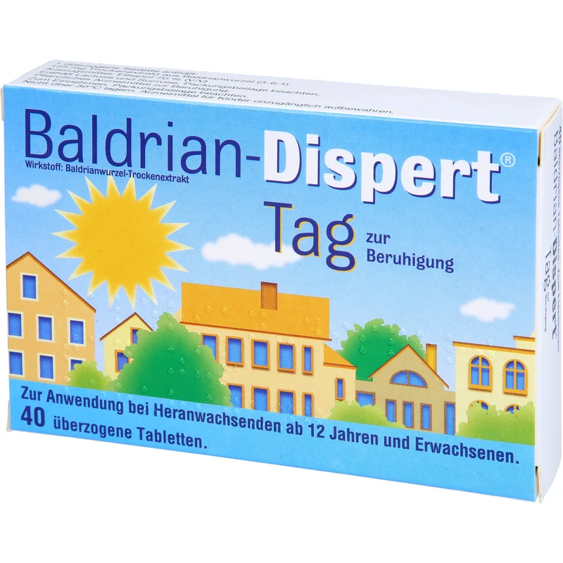 Baldrian-Dispert Tag Tabletten zur Beruhigung, 40 St. Tabletten