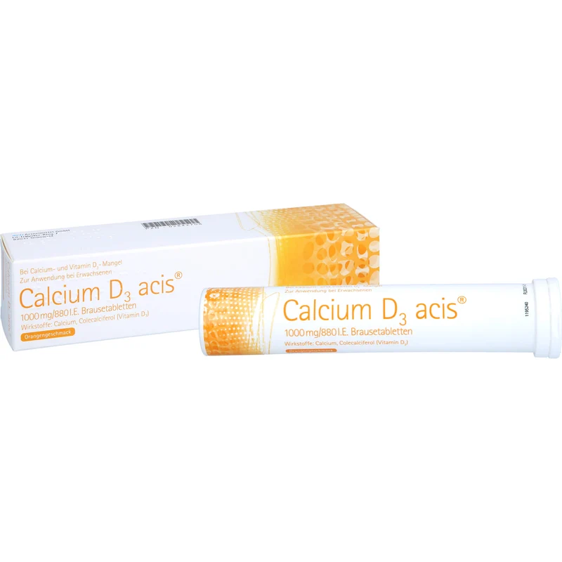 Acis Calcium D3 1000 mg/880 I.E. Brausetabletten mit Orangengeschmack, 20 St. Tabletten