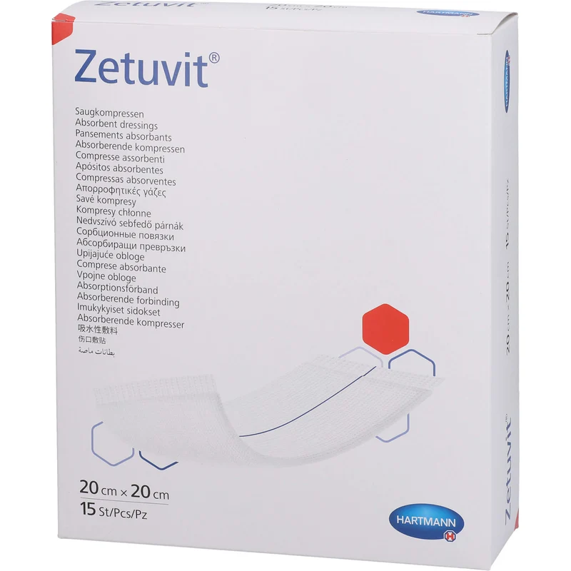 Zetuvit Saugkompresse steril 20 x 20 cm, 15 St. Kompressen
