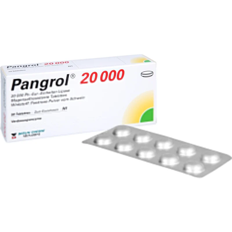 Pangrol 20 000 Ph.-Eur.-Einheiten Lipase Tabletten, 50 St. Tabletten