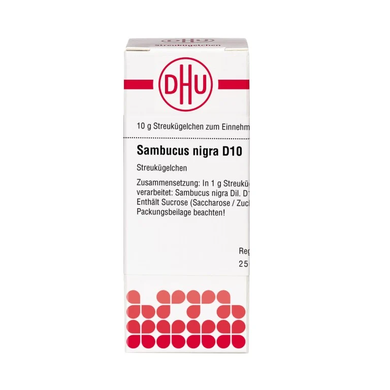 Sambucus nigra D10 DHU Globuli, 10 g Globuli