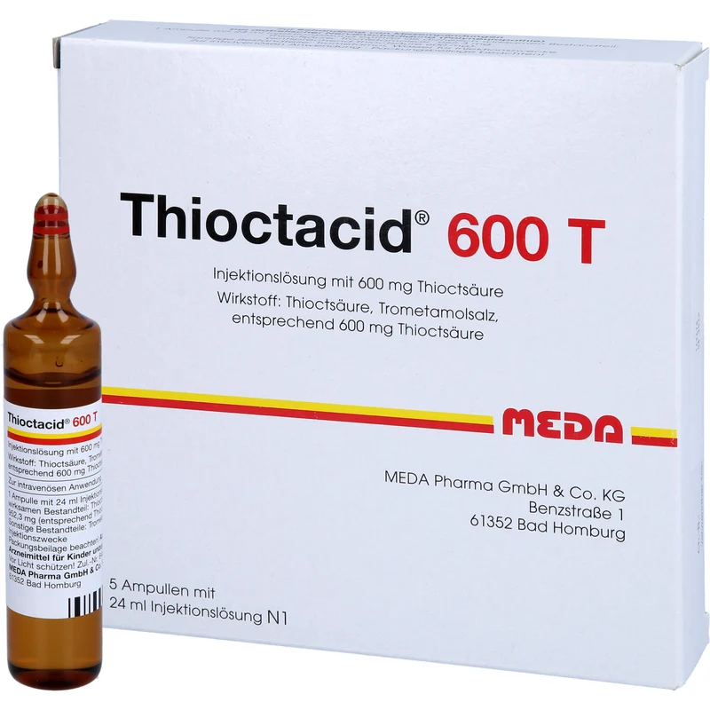 MEDA Thioctacid 600 T Injektionslösung, 5 St. Ampullen