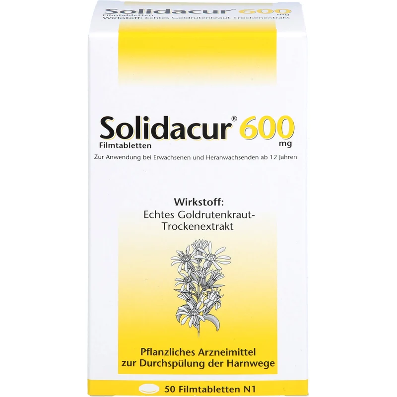Solidacur 600 mg Filmtabletten zur Durchspülung der Harnwege, 50 St. Tabletten