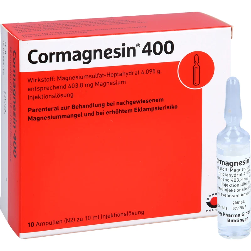 WÖRWAG Cormagnesin 400 Injektionslösung, 10 ml Ampullen
