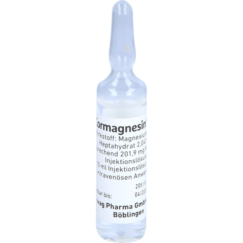 Wörwag Cormagnesin 200 Injektionslösung zur Therapie eines Magnesiummangels, 10 St. Ampullen