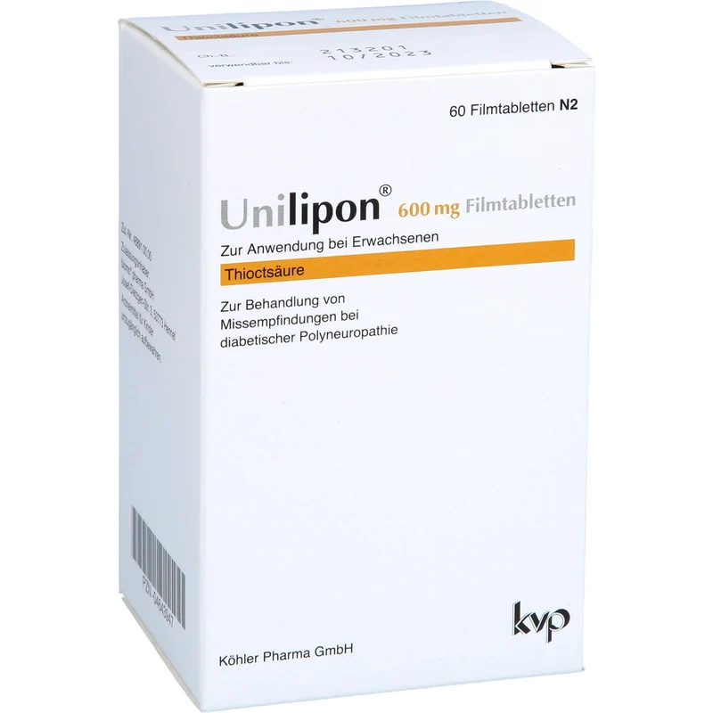 Unilipon 600 mg Filmtabletten bei Missempfindungen bei diabetischer Polyneuropathie, 60 St. Tabletten