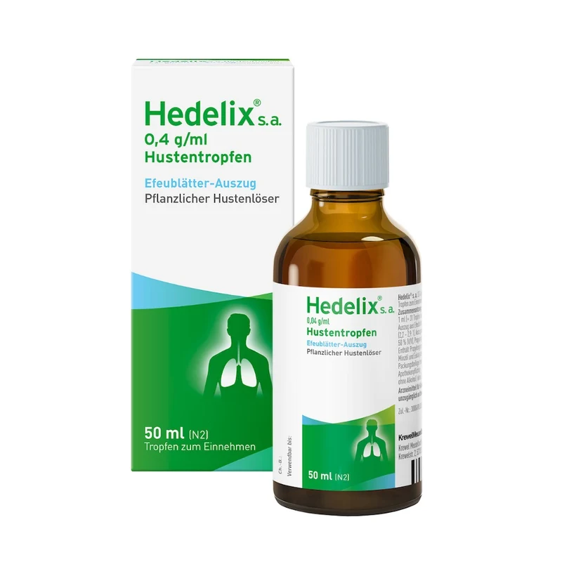 Hedelix s.a. Hustentropfen – konzentrierte Pflanzenpower für kraftvolle Hustenlinderung, 50 ml Lösung