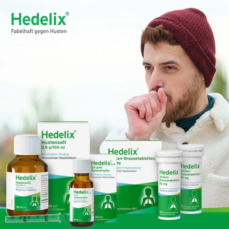 Hedelix s.a. Hustentropfen – konzentrierte Pflanzenpower für kraftvolle Hustenlinderung, 20 ml Lösung