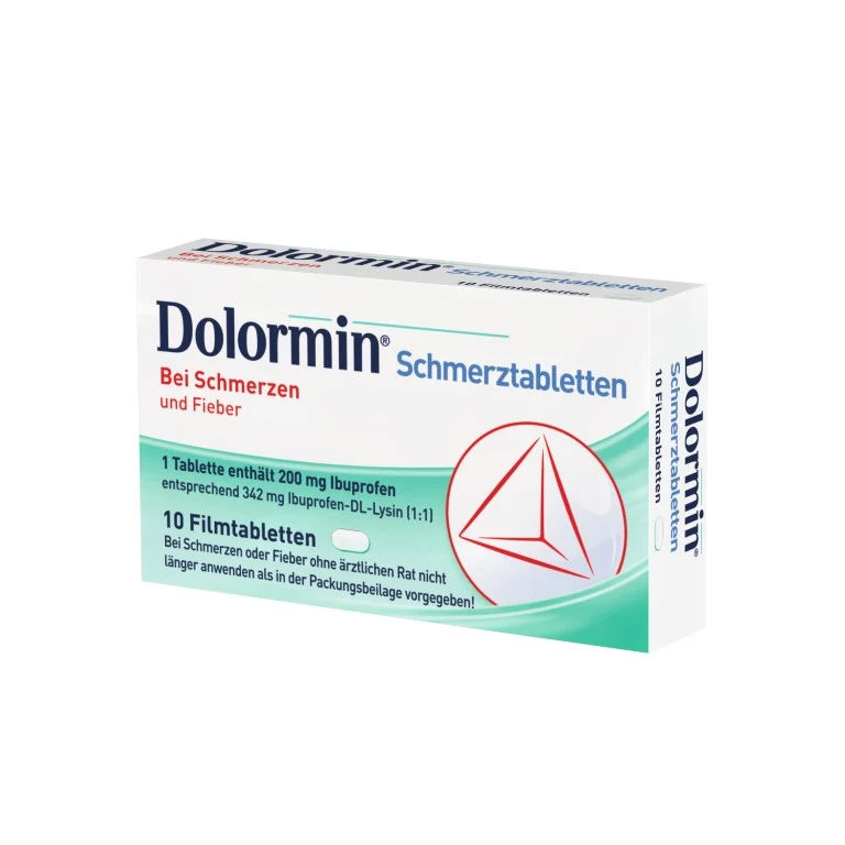 Dolormin Schmerztabletten bei Schmerzen und Fieber, 10 St. Tabletten