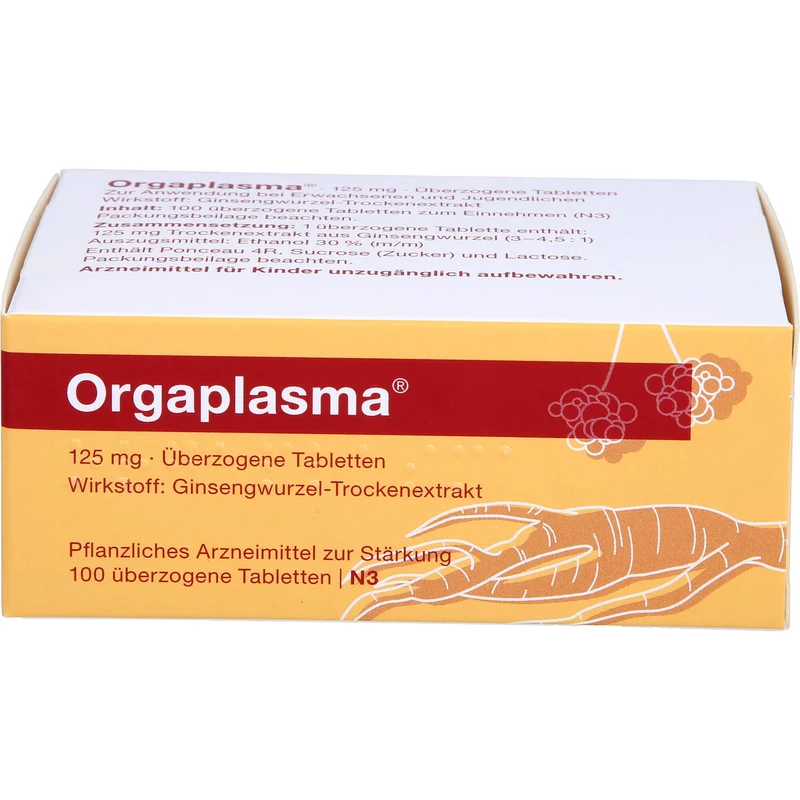 Orgaplasma , 125 mg, Überzogene Tabletten, 100 St. Tabletten
