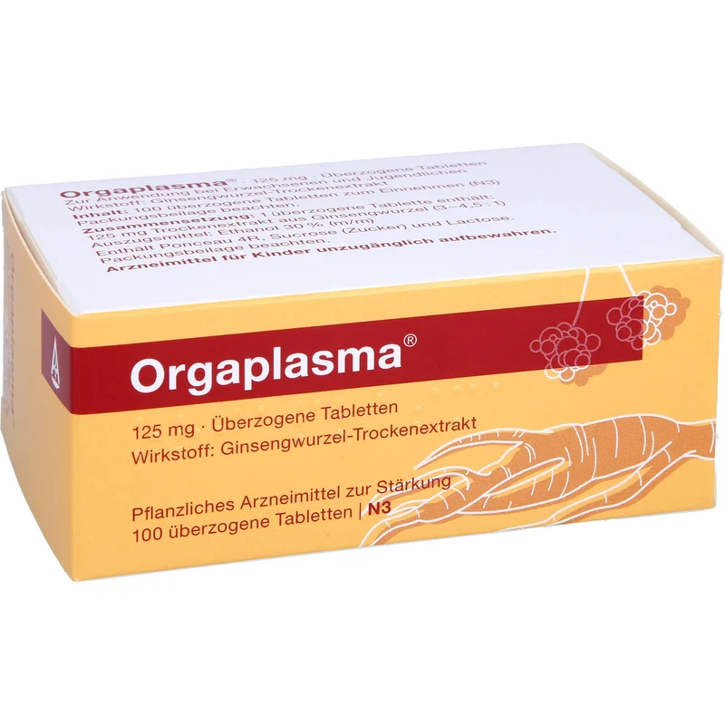 Orgaplasma , 125 mg, Überzogene Tabletten, 100 St. Tabletten