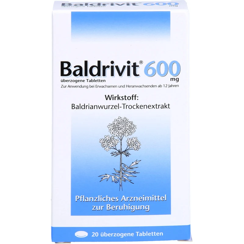 Baldrivit 600 mg Tabletten zur Beruhigung, 20 St. Tabletten